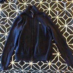 Navy blue zip up Ralph Lauren sweater